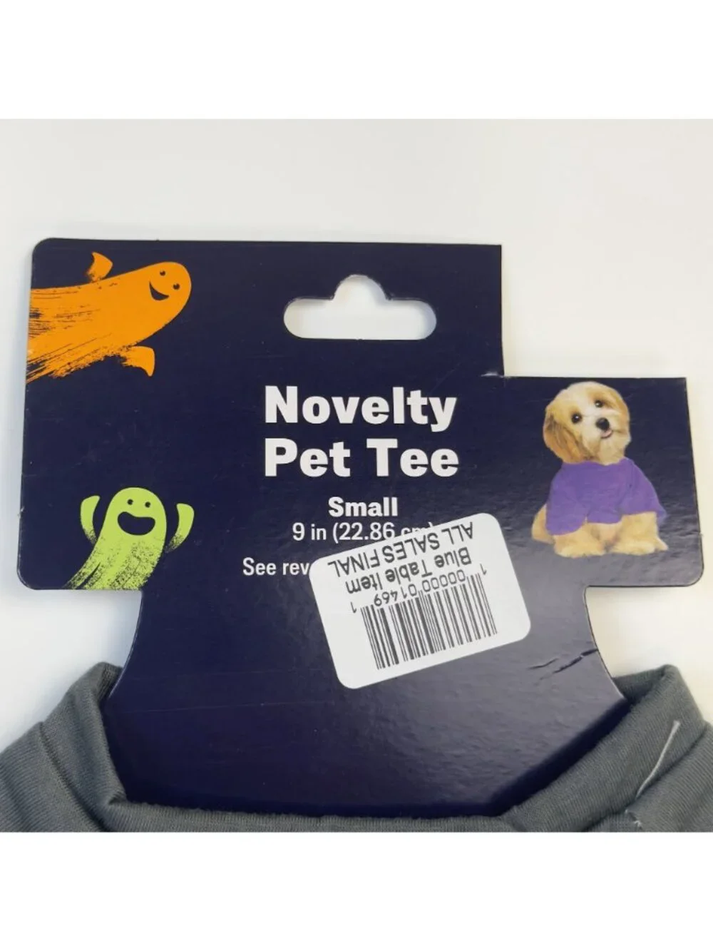 Bone-A-Fide Spooky Pet Halloween Tee Medium Novelty Dog Costume Gray Skull NEW